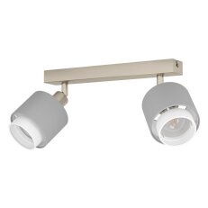 Bodové svítidlo BELLIZZI nikl-mat/šedá/bílá 2X7,5W IP20 EGLO 901046
