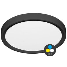 SALY LED sv. kruh 50W,60cm,CCT,6000lm,IP40,černý lem ECOLITE W007-CCT/50W/CR