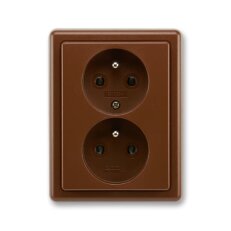 ABB Classic Zásuvka kompletní CZ1x2 16A 250 Vstř. hnědá BLISTR 5512C-2349 H3W