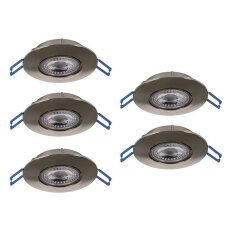 Vestavné svítidlo GEDREZ SET 5XLED-CCT d90 24,5W IP20 matný nikl  EGLO 300194