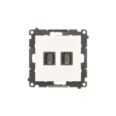 Zásuvka HDMI 2 násobná bílá matná TGHDMI2.01/111