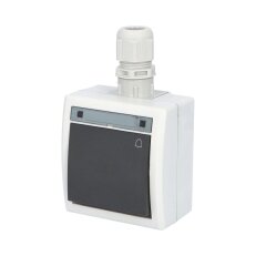 ATLAS 2K IP65 Tlačítko symbol 'zvonek' č.1/0 s vývodkou M20, na povrch, šedý