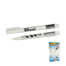 Sada bílých tenkých popisovačů 1bal/12ks RICHMANN PC0145