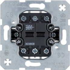 Vypínač, kolébkový, řazení 6+6, 10 AX, 250V, modul přístroje HAGER WDE303808