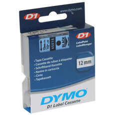 S0720560 45016 DYMO páska D1 plastová 12mm, černý tisk / modrý podklad, návin 7m