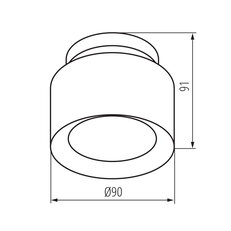 Přisazené LED svítidlo SONOR CCT UP 6W B KANLUX 24365