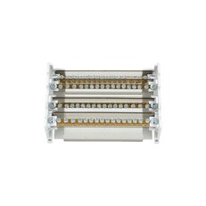 Blok distribuční BED-418/80B, 4P (4x18), Cu, 80A, 500V AC/DC, šedá, na DIN/panel