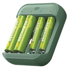 Nabíječka baterií B423, +2×AA GP 2100 mAh, +2×AAA GP 800mAh, GP BATTERIES B50439