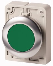 Eaton M30I-FD-G Ovládací hlavice, zapuštěné tlačítko, bez aret, nerez, zelená