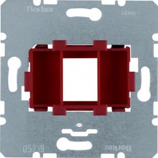 Nosná deska s červeným úchytem pro 1-nás. Modular-Jack BERKER 454001