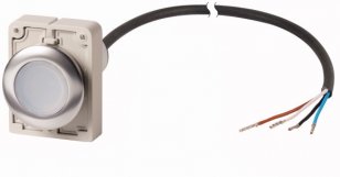 Eaton C30C-FDL-W-K10-24-P62 Prosvětlené tlačítko, bez aret, 24V AC/DC, bílá, 1Z