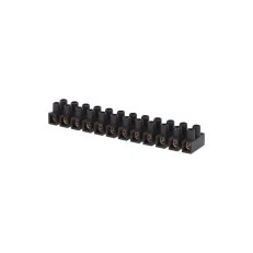 Svorkovnice přístrojová E-KL 2 12x10mm2 T85 PP černá mosazná hranatá 57A/400V