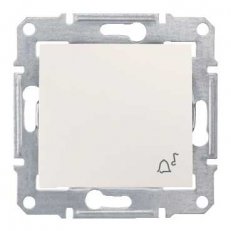 Sedna Ovládač tlačítkový IP44 ''zvonek'', řazení 1/0, Cream SCHNEIDER SDN0800323
