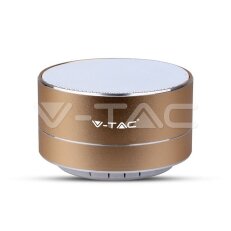 Metal Bluetooth Speaker With Mic & TF Card Slot 400mah Battery Gold, VT-6133