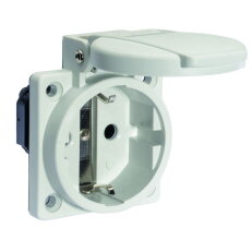 Zásuvka vestavná 16A 3p 230V IP54 SCHUKO šedá BALS 71095