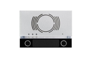 Kryt audio modulu se 2 tlačítky (1 jmenovka), DDA, černý URMET 1168/132
