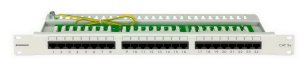 19''patchpanel kompaktní,24xRJ-45 nestíněný Cat.5e,1U,RAL7035 SCHRACK HSERU245GF