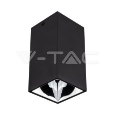 GU 10 Fitting Square Black + Chrome