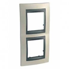 Schneider MGU66.004V.295 Krycí rámeček Top 2násobný vert.,Opal Titanium/