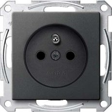 Merten Zásuvka 2P+E 250V/16A šroubová System M Antracit SCHNEIDER MTN2600-0414