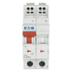 PLI-C4/1N Jistič PLI (bezšroubové svorky nahoře) char C 1+N-pólový 10kA 4A
