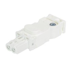 zásuvka na kabel 2-pól, GST15i2, samice, šroubové svorky, bílá