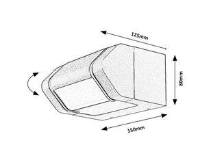 MEDNA LED 8W IP54 antracit 3000K 530lm RABALUX 77103