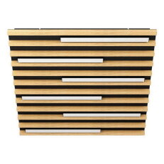 Stropní svítidlo MARREIRA LED 575X575 dřevo/černá 51W IP20 EGLO 390427