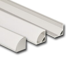 McLed ML-761.041.02.1 Rohový profil 16x16 mm,mléčný difuzor,komplet,1 m