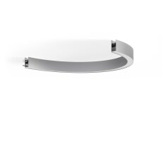 LED Svítidlo Serpent 1/2 R500, přis., mléčný, 3000K, 27W, stříbrná