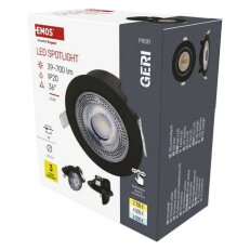 LED bodové svítidlo GERI 6,5W 780LM IP20 CCT černá EMOS ZV1161