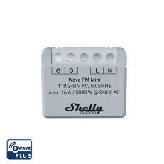 Spínací modul Shelly Wave PM Mini monitorování spotřeby energie, Z-Wave.