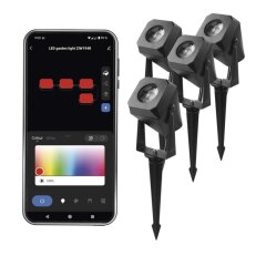 GoSmart venkovní LED bodové světlo startovací sada 4 díly 7W RGBIC stmív,WiFi