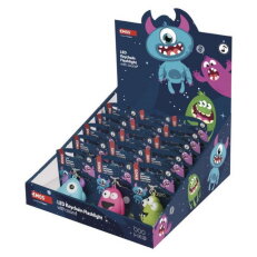 LED klíčenka - příšerky se zvukem, display box EMOS P4721
