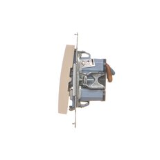 Dvojitý dvojpólový spínač 16AX 250V, krémová DW22A.01/41