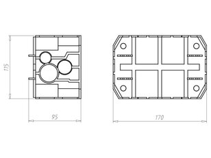 Spojovací box 170x115x95 mm do betonu KAISER 9911.01