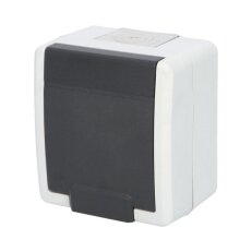 ATLAS 2K IP55 Zásuvka 2P+PE s ochr. kolíkem, šedá FAMATEL 19082-07