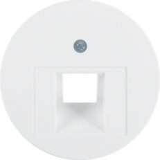 Centrální díl, pro zásuvku datovou 1x RJ45, R.x/serie 1930/R.classic, bílá lesk