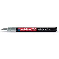 Permanentní pero, lakový popisovač s kulatým hrotem 2-4mm EDDING 790 stříbrná