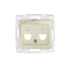 Adaptér datové zásuvky DOMO 2xRJ45 perlový 25934 Kanlux
