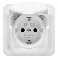 Zásuvka RCD bezpečnostní, 16A 0,03mA IP44 GEWISS GW95924