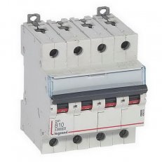 DX3 JISTIČ, 4 PÓLOVÝ, CHAR. B,10A 10000A/16KA LEGRAND 409063