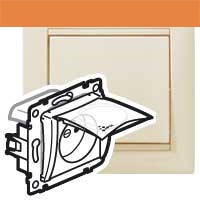 VA BÉŽ. ZÁSUVKA 2P+T IP44 LEGRAND 774121RD