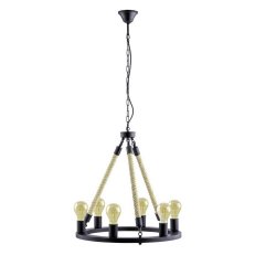 Závěsné svítidlo FINDLAY 6xE27 d560 černá 360W IP20 EGLO 49694