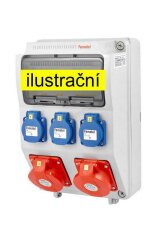 Zásuvková skříň ZSF30002000.0/3958 IP44 jištěná bez chrániče FAMATEL v526-6kA