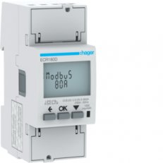 Digitální elektroměr 1F, 2Tar. přímé měř. do 80 A, s Modbus výstupem, MID