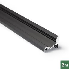AL profil FKU60 BC/UX pro LED, bez plexi, 2m, černý elox FK TECHNICS 4738091