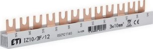 Propojovací lišta IZ10/3F/12 3p 12M 63A 10mm2 vidlice ETI 002921140