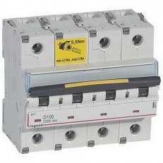 DX3 JISTIČ, 4 PÓLOVÝ, CHAR. D,100A 10000A/16KA LEGRAND 409541