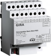 Ovladač topení Basic 6x KNX p.na l. DIN GIRA 211400